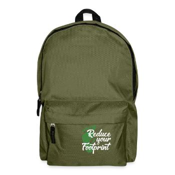 Reduce your Footprint - Rucksack - Olivgrün - Vorne