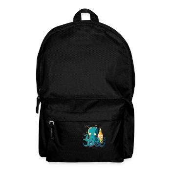Funny squid with beer - Backpack - black - Front