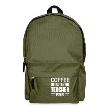 Le café me donne le pouvoir d’un enseignant - Sac à dos - vert olive - Devant