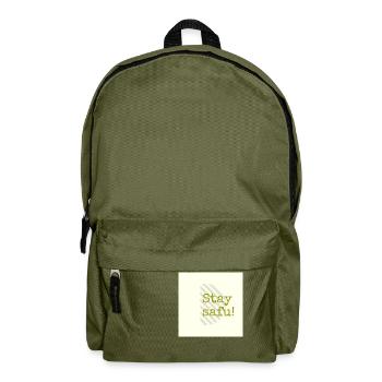 Stay safu - Backpack - olive green - Front