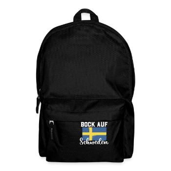 Bock auf Schweden Flagge Urlaub Geschenk - Rucksack - Schwarz - Vorne