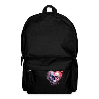 Skull Art Design Watercolor - Backpack - black - Front