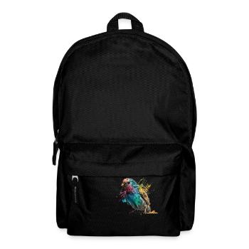 Bunter kleiner Vogel Splash Art Design - für alle - Rucksack - Schwarz - Vorne