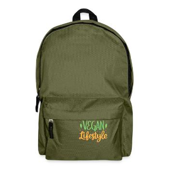 Veganer Lebensstil - Rucksack - Olivgrün - Vorne