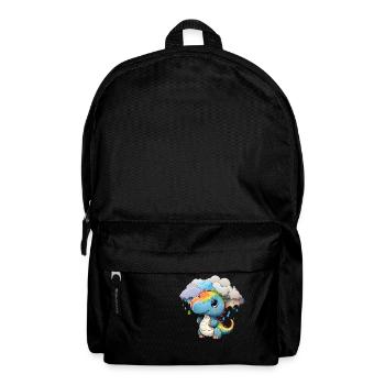 Cadeau arc-en-ciel d’enfant dinosaure - Sac à dos - noir - Devant