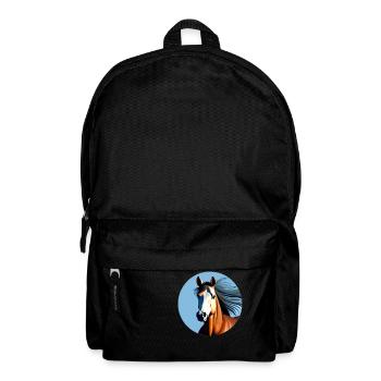 Galloping Brown Sports Horse - Backpack - black - Front