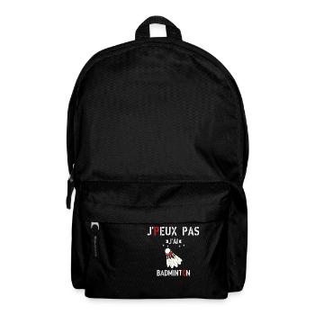 J Peux Pas J Ai Badminton - Sac à dos - noir - Devant