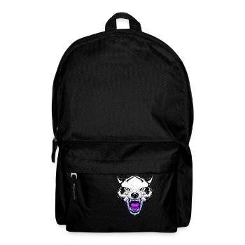 wolf tier niedlicher hund natur werwolf wald wilder berg - Rucksack - Schwarz - Vorne