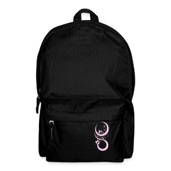 Pink flower and bow pattern - Backpack - black - Front
