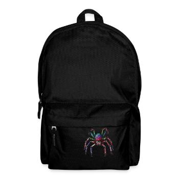 Bunte und farbenfrohe kleine Spinne - Rucksack - Schwarz - Vorne