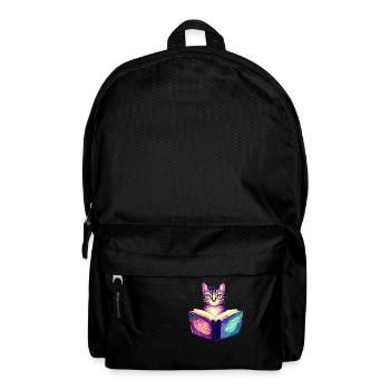 Books Cat Reading Domestic Cat Cat Book Kitten - Backpack - black - Front