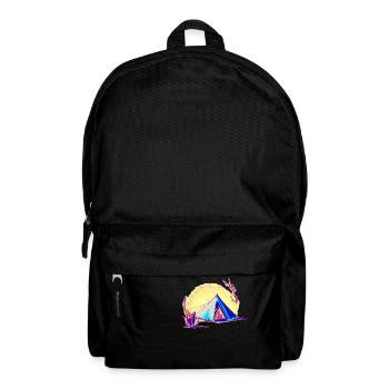 Zelten Wohnmobil Camping Wohnwagen Camp Geschenk - Rucksack - Schwarz - Vorne