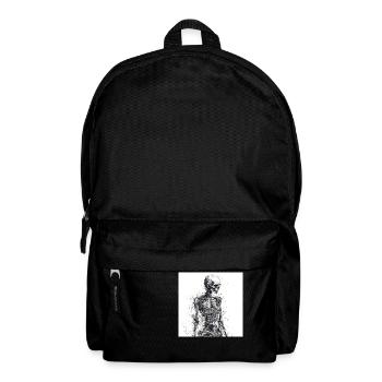 Squelette de crâne effrayant - Sac à dos - noir - Devant