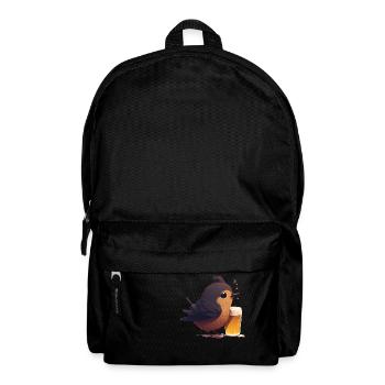 Kleiner Vogel genießt sein Bier - Rucksack - Schwarz - Vorne