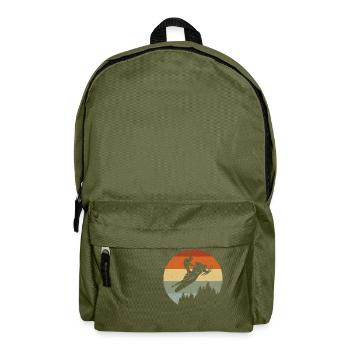 Silhouette de motoneige - Sac à dos - vert olive - Devant