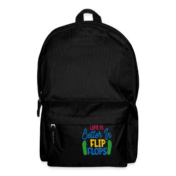 Life is better in Flip Flops - Rucksack - Schwarz - Vorne