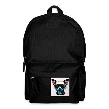 Chihuahua futuristic with glasses - Backpack - black - Front