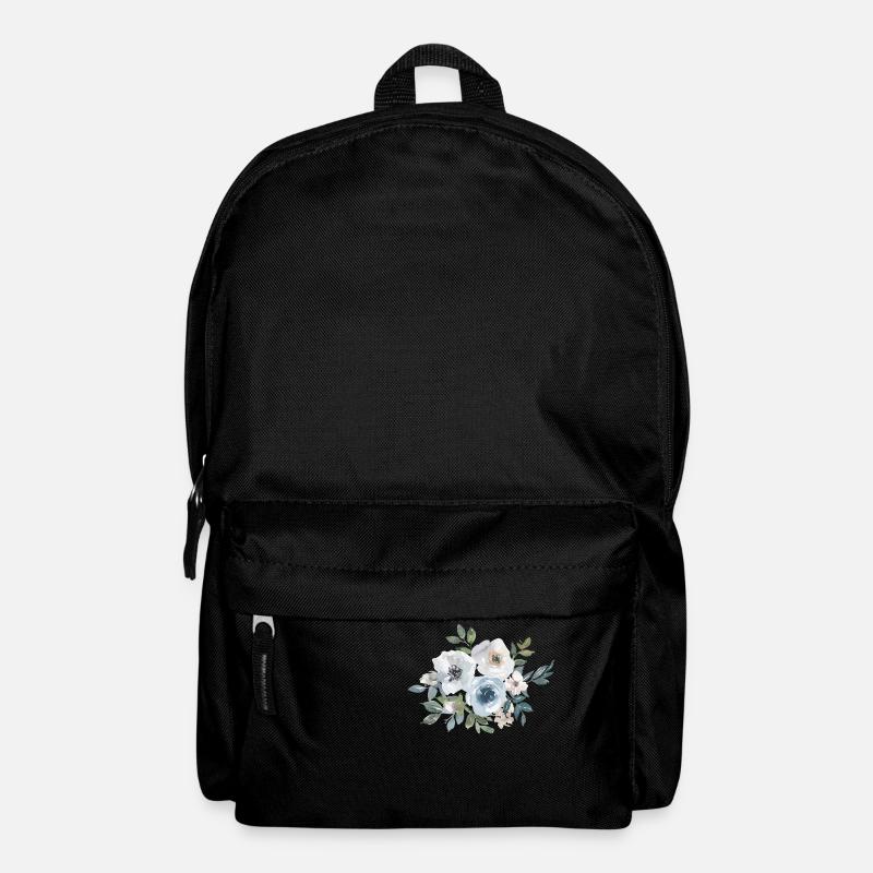 Blumen Rosen Aquarell - Rucksack - Schwarz