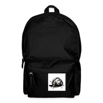 Elegant shell illustration - Backpack - black - Front