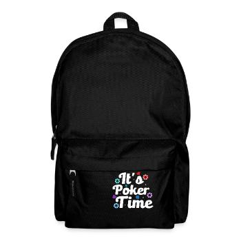 It's Poker Time Gambling Card Player - Backpack - black - Front