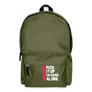 Pick it up I'm going alone - Rucksack - Olivgrün - Vorne