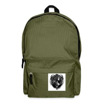 Femme fatale tattoo style - Backpack - olive green - Front