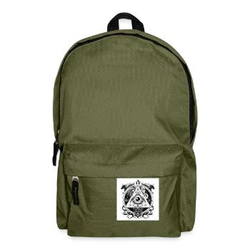Illuminati man and woman - Backpack - olive green - Front