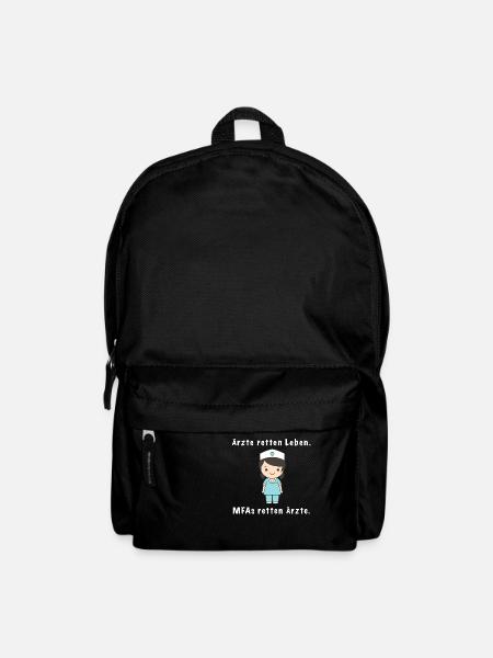 Lustiges MFA Spruchshirt – MFAs retten Ärzte - Rucksack - Schwarz