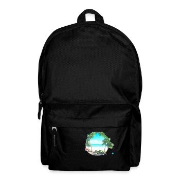 Sommerurlaub Insel Palme Strand Sonne Palmen - Rucksack - Schwarz - Vorne