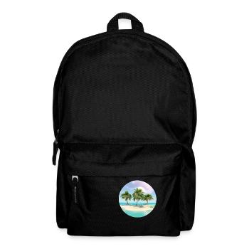 Sommerurlaub Strand Sonne Palmen Insel Palme - Rucksack - Schwarz - Vorne