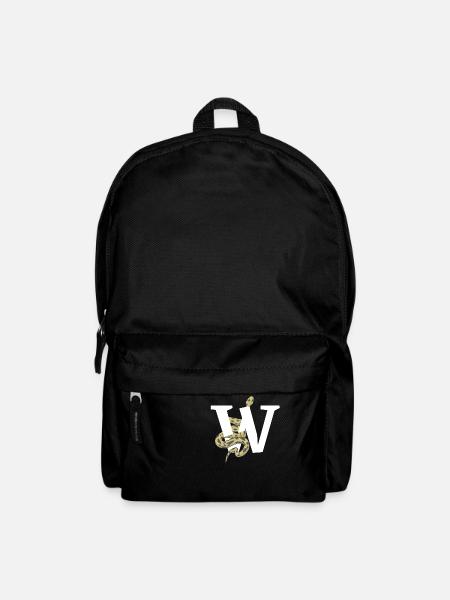 Buchstabe w Schlange - Rucksack - Schwarz