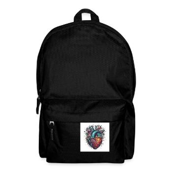 Cœur technique créatif pour la journée de valetnine - Sac à dos - noir - Devant