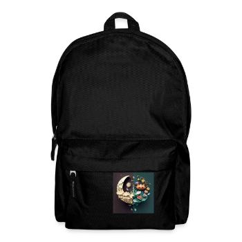 Fleurs de la lune à la terre, cadeau, anniversaire - Sac à dos - noir - Devant
