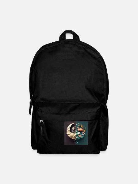 Blumen vom Mond auf die Erde, Geschenk, Geburtstag - Rucksack - Schwarz