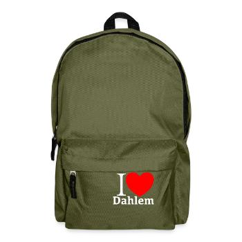 I LOVE Dahlem (Berlin) - Rucksack - Olivgrün - Vorne