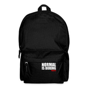 Normal is boring techno quote - Backpack - black - Front