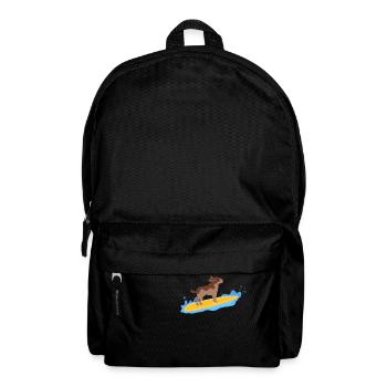 dog surfing - Backpack - black - Front