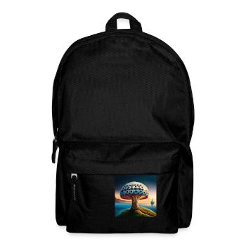 Mushroom comic - Rucksack - Schwarz - Vorne