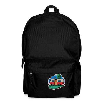 pixel vintage camper car - Rucksack - Schwarz - Vorne
