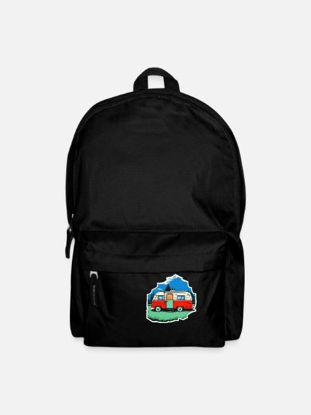 vintage camper car - Rucksack - Schwarz