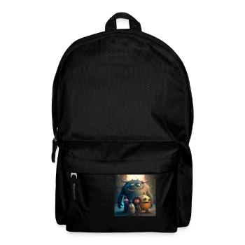 Freundliche Monster - Rucksack - Schwarz - Vorne
