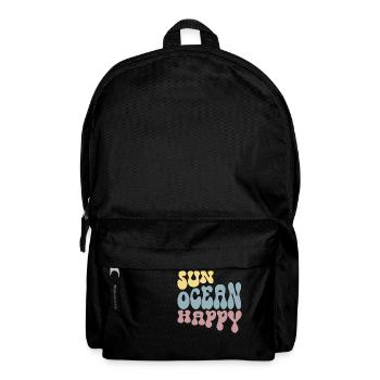Sun Ocean Happy - Rucksack - Schwarz - Vorne