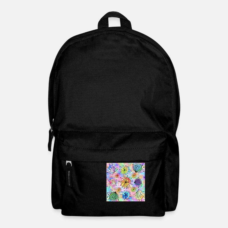 Blumen - Rucksack - Schwarz