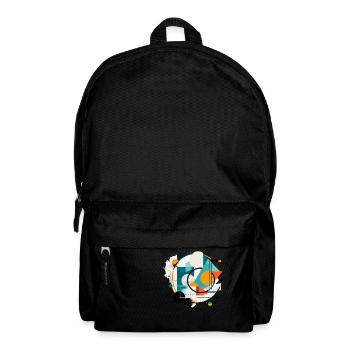 Abstraktes geometrisches Design - Rucksack - Schwarz - Vorne