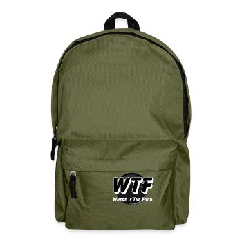 WTF - Où est la nourriture - Sac à dos - vert olive - Devant