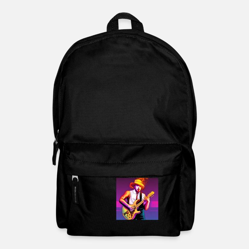 Guitarist on fire - Backpack - black