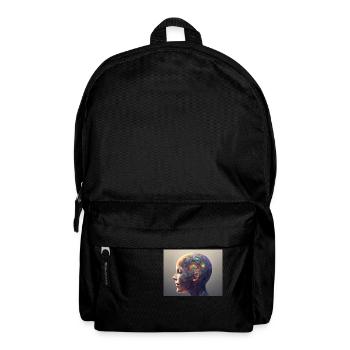 Mechanischer Kopf - Rucksack - Schwarz - Vorne