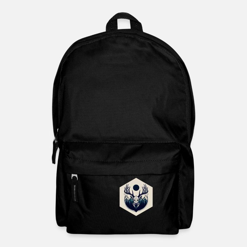 Cerf avec bois - Sac à dos - noir