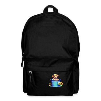 Dog Owners Dogs Golden Retriever Puppy - Backpack - black - Front