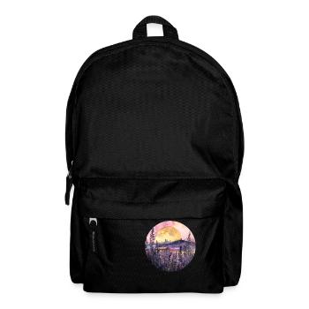 Sonnenuntergang & Lavendel – Farben der Ruhe - Rucksack - Schwarz - Vorne